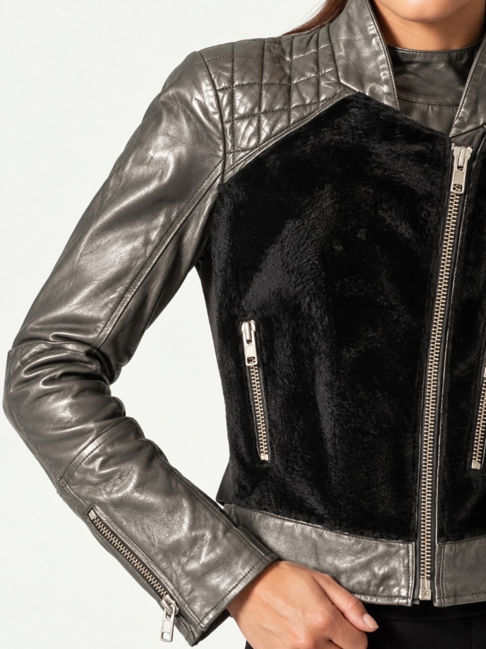 The Kooples Black Leather Jacket